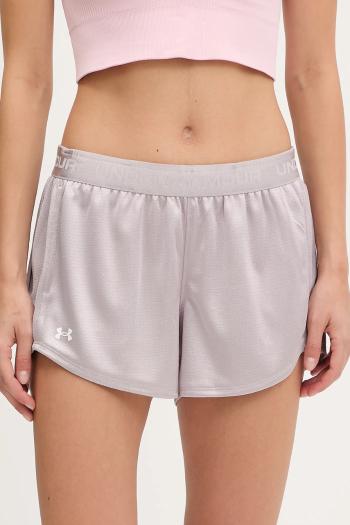 Tréningové šortky Under Armour Tech Play fialová farba, jednofarebná, vysoký pás, 1389883