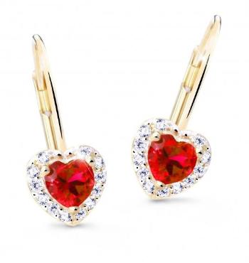 Cutie Jewellery Nežné náušnice s trblietavými zirkónmi Z8015-55-X-1 červená