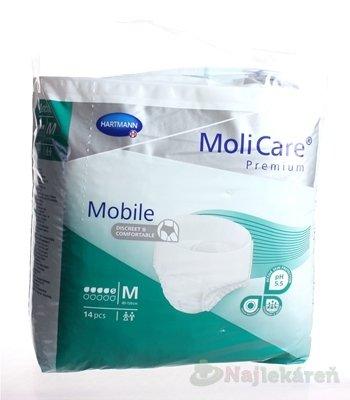 MoliCare Premium Mobile 5 kvapiek M zelené, plienkové nohavičky naťahovacie, 14ks