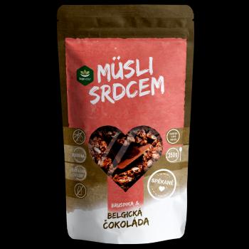 TOPNATUR Müsli srdcom Belgická čokoláda & Brusnice 350 g