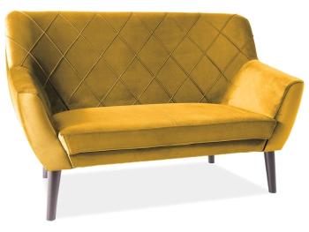 Signal Pohovka KIER 2 VELVET | wenge Farba: Curry / Bluvel 68