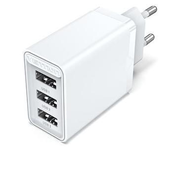 Vention 3-port USB Wall Charger (12 W/12 W/12 W) White (FEAW0-EU)