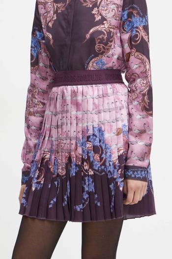 Sukňa Versace Jeans Couture ružová farba, mini, áčkový strih, 77HAE8P1 NS533