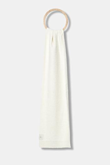 Vlnený šál Calvin Klein béžová farba, jednofarebný, LV04D8066G