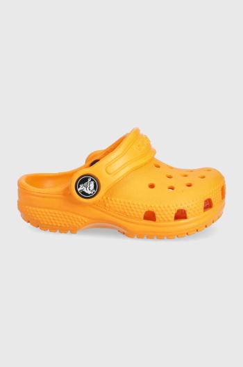 Detské šľapky Crocs oranžová farba