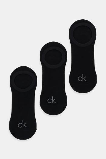 Ponožky Calvin Klein 3-pak čierna farba, 701236412