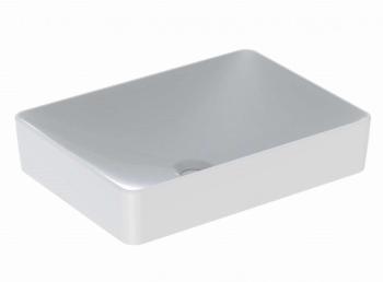 GEBERIT - VariForm Umývadlo na dosku, 55x40 cm, bez prepadu, bez otvoru na batériu, biela 500.779.01.2