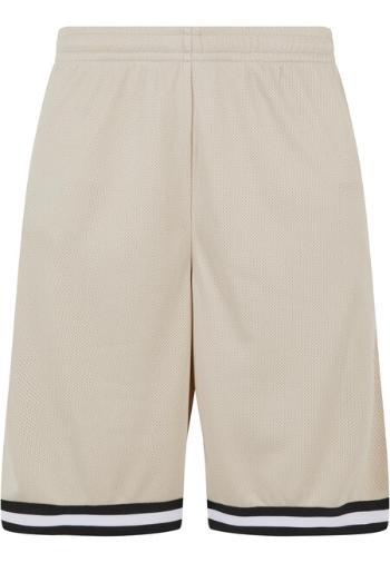 Urban Classics Stripes Mesh Shorts softseagrass/black/white - L