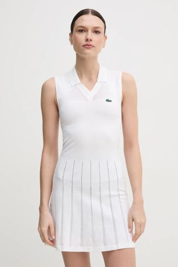 Šaty Lacoste biela farba, mini, áčkový strih, EF0615