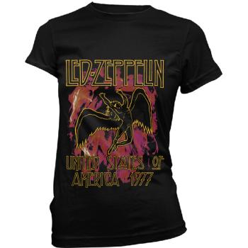 Led Zeppelin tričko Black Flames Čierna S