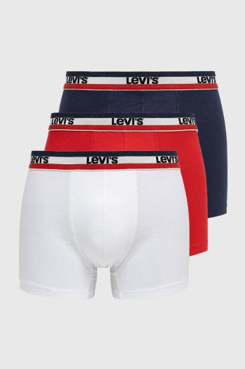 Boxerky Levi's 37149.0543-whitebluer, pánske, biela farba