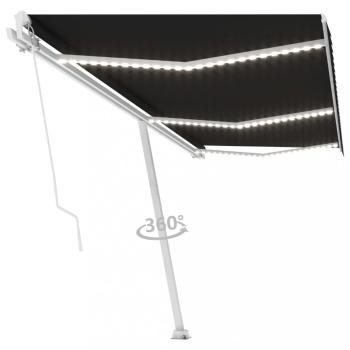Ručne zaťahovacia markíza s LED svetlom 400x300 cm Dekorhome