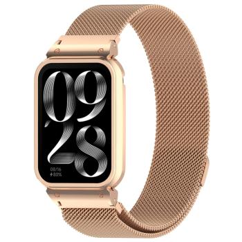 SET MILANESE Kovový obal na hodinky + remienok Xiaomi Smart Band 9 Pro ROSE GOLD