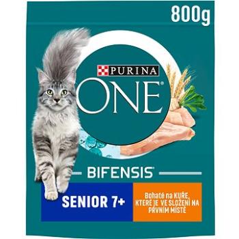 Purina ONE Bifensis Senior 7+ s kuraťom a celozrnnými obilninami 800 g (7613036939362) + ZDARMA Maškrty pre mačky Dentalife