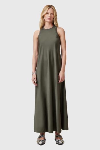 Šaty AllSaints AIDA zelená farba, maxi, rovný strih, W082DC