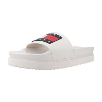 Tommy Jeans  TJW ELEVATED FLATFORM SLIDE  Žabky Biela