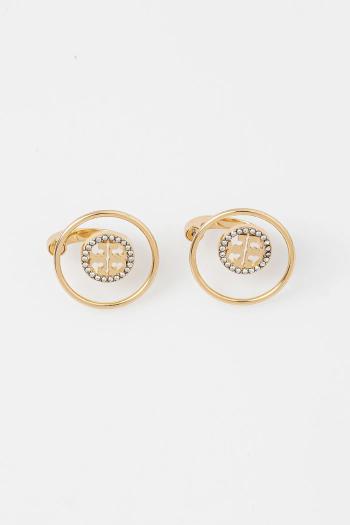 Pozlátené náušnice Tory Burch Miller Pave 164638-783