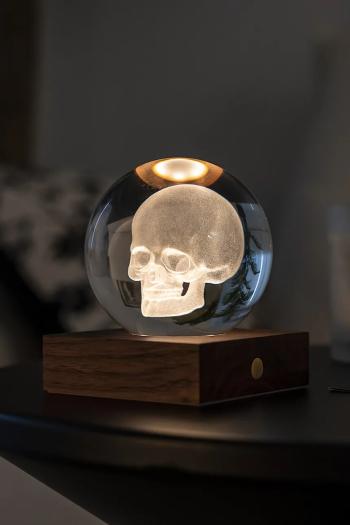 Bezdrôtová led stolná lampa Gingko Design Amber Crystal Light 9,5 x 8 cm hnedá farba