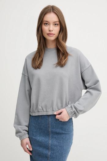 Bavlnená mikina United Colors of Benetton šedá farba, jednofarebná, 39BLD109O