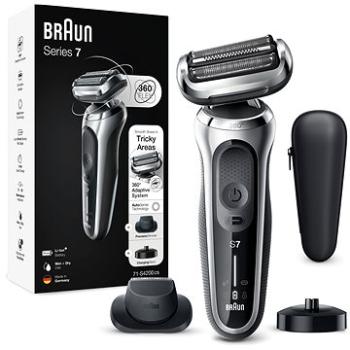 Braun Series 7 71-S4200cs Elektrický Holiaci Strojček, Presný Zastrihávač, Nabíjací Stojanček, Strie (4210201433729)