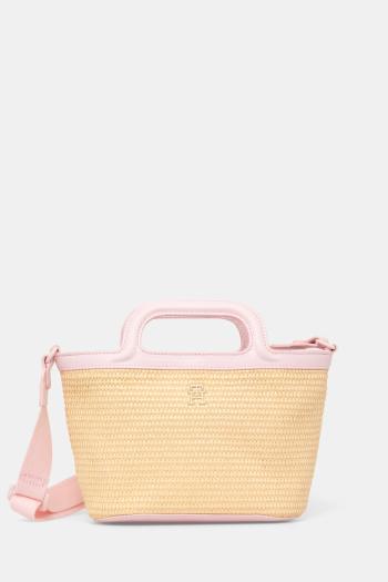 Detská kabelka Tommy Hilfiger béžová farba, AW0AW17108