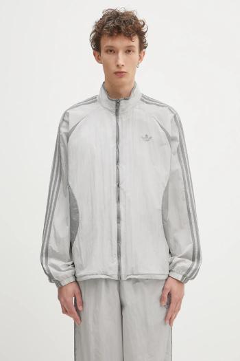 Bunda adidas Originals Adicolor 2000S Woven Track Top šedá farba, prechodná, JP1138