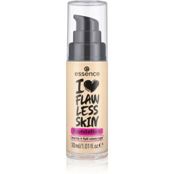 essence I LOVE FLAWLESS SKIN krycí make-up s matným efektom odtieň 20 - Medium Porcelain 30 ml