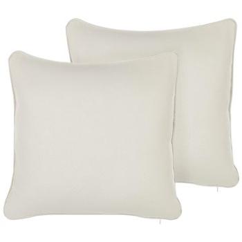 BELIANI, Sada 2 vankúšov 45 x 45 cm biela HELIOTROPE, 307657 (beliani_307657)
