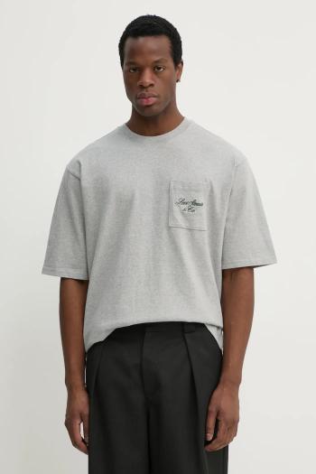 Bavlnené tričko Levi's HALF SLEEVE GR PCKT T pánsky, šedá farba, jednofarebný, 001MH