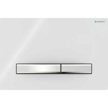 GEBERIT - Sigma50 Ovládacie tlačidlo splachovania, chróm/alpská biela 115.788.11.2