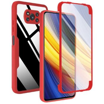 DUAL Obojstranný kryt s fóliou Xiaomi Poco X3 NFC / X3 Pro červený