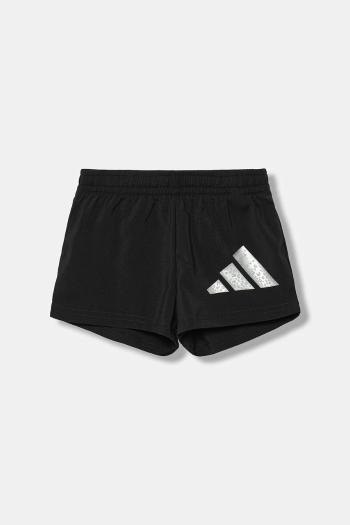 Detské krátke nohavice adidas čierna farba, s potlačou, nastaviteľný pás JM3847