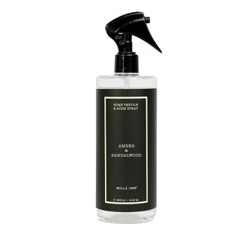 Cereria Mollá Bytový sprej čierny Amber & Sandalwood (Home Textile & Room Spray) 500 ml