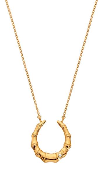 Hot Diamonds Elegantný pozlátený náhrdelník s diamantom Golden Edit Hope DN215