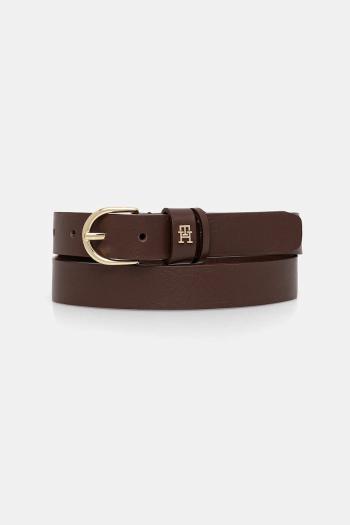 Kožený opasok Tommy Hilfiger béžová farba, AW0AW16836