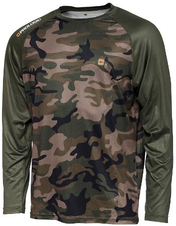 Prologic tričko uv camo long sleeve t shirt camo green -xxl