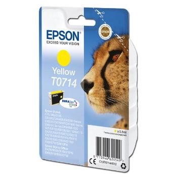 Epson originál ink C13T07144012, yellow, 5,5ml, Epson D78, DX4000, DX4050, DX5000, DX5050, DX6000, DX605, žltá