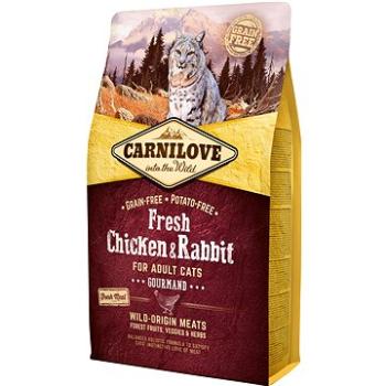 Carnilove fresh chicken & rabbit gourmand for adult cats 2 kg (8595602527397)