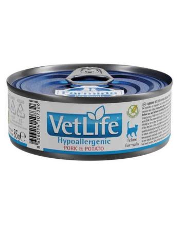 Farmina Vet Life cat hypoallergenic pork & potato konzerva pre mačky 85g
