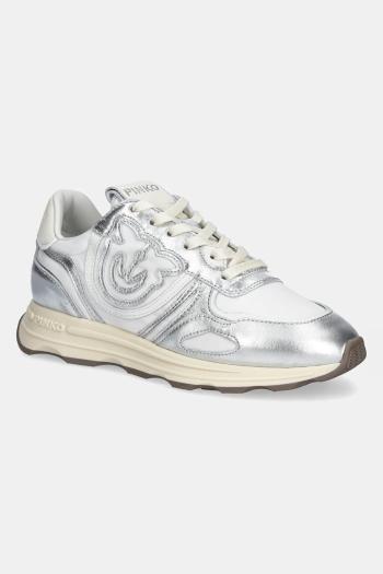 Tenisky Pinko Zoe strieborná farba, SS0087 P085 ZZF