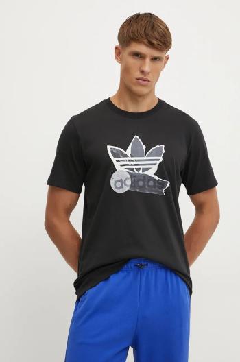 Tričko adidas Originals pánske, čierna farba, s potlačou, IZ2588