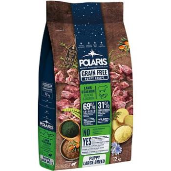 Polaris bezobilné granule s čerstvým mäsom Junior Large Breed s jahňacím a losos 12 kg (5999566110597)