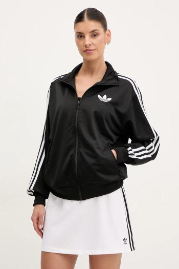 Mikina adidas Originals Firebird dámska, čierna farba, s nášivkou, JC8251