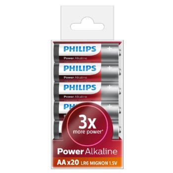 Philips Batéria AA 1,5 V Power Alkaline, 20 ks