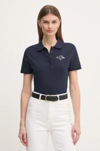 Polo tričko Tommy Hilfiger dámske, tmavomodrá farba, WW0WW43930