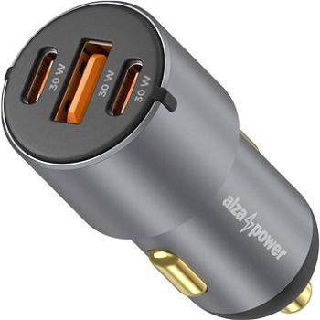 AlzaPower Car Charger P550 USB + USB-C Power Delivery sivá (APW-CC3PD02MD)