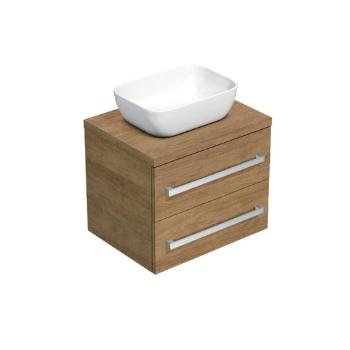 Kúpeľňová skrinka s krycí doskou SAT Cube Way 60x53x46 cm dub Hickory CUBE461603DH45