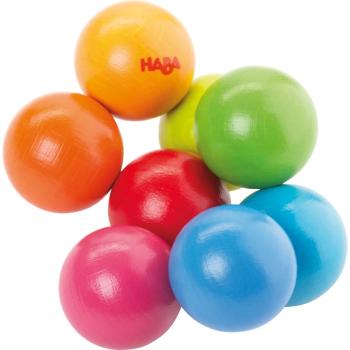 Haba Wooden Rattle Balls hrkálka z dreva 6 m+ 1 ks