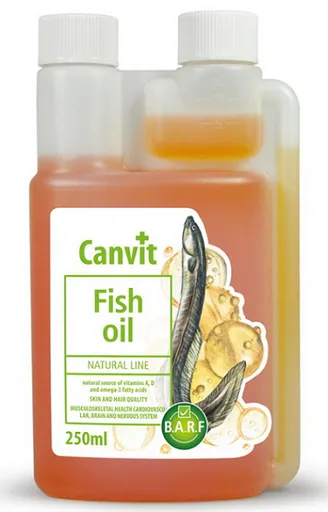 Canvit Fish Oil vysoko kvalitný rybí olej na zdravú srsť a vitalitu pre psy 250 ml