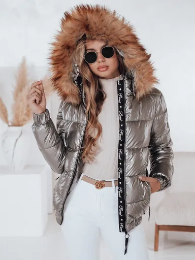 Dámska zimná bunda MELANI tmavošedá Dstreet TY4486